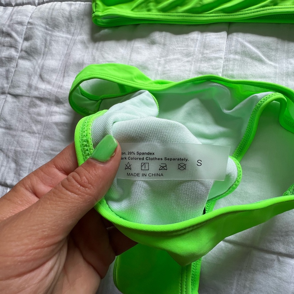 Solid High Cut Bikini - image 4